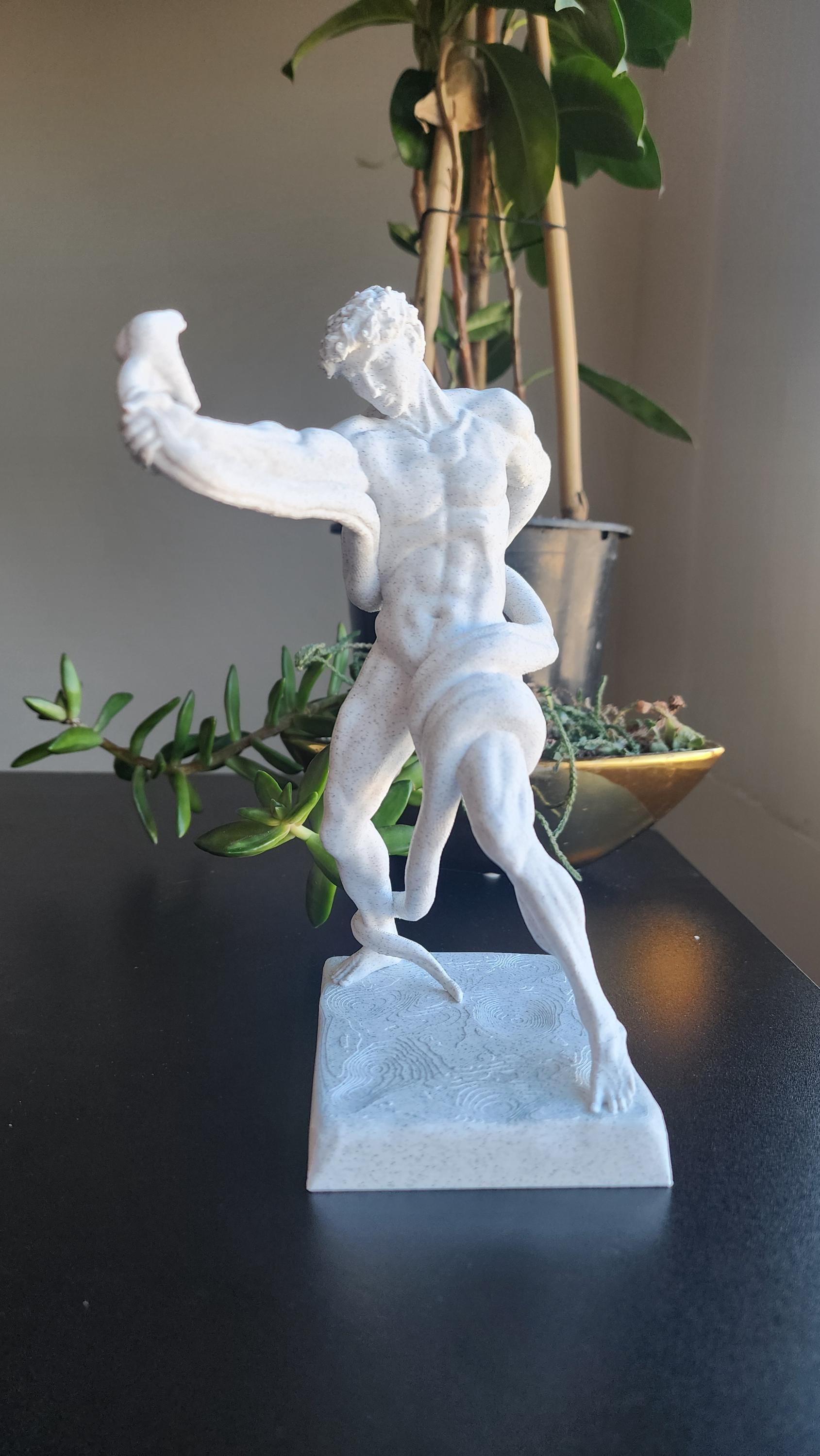 Python Head Statue Athlete Wrestling a Python Statue, Classical Male Figure Sculpture ...