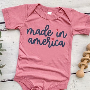 Made in America 4th of July Baby and Toddler Youth Shirts & Bodysuits