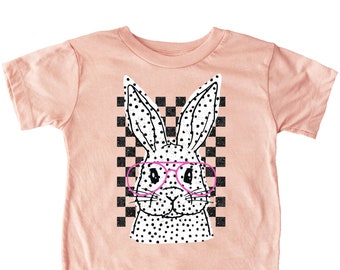 Hip Bunny Checkered Easter Shirt Easter Shirt for Girls | Youth Girls  Easter Shirt | Easter Shirt for Toddler Girls | Easter Shirts