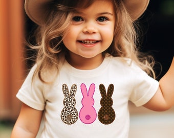 3 Designer Bunnies Easter Bunny Easter Shirt for Girls | Youth Girls  Easter Shirt | Easter Shirt for Toddler Girls | Easter Shirt Infant