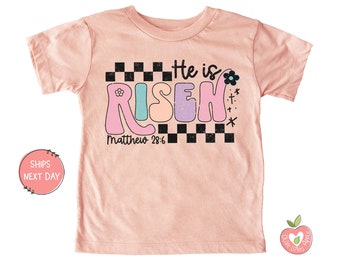 He is Risen Shirt Resurrection Sunday Shirt Easter Shirt for Girls | Youth Girls  Easter Shirt | Easter Shirt Toddler Girls | Easter Shirt