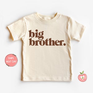 Bold Big Brother Period Promoted to Big Brother Sibling Reveal Shirt for Boys Sibling Outfit and Birth Announcement