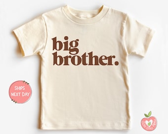 Bold Big Brother Period Promoted to Big Brother Sibling Reveal Shirt for Boys Sibling Outfit and Birth Announcement