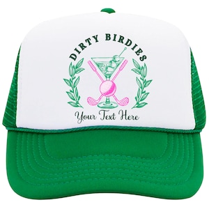 Custom Dirty Birdies Trucker Hat for Women | Girls Trip Women&#39;s Golfing Cap | Preppy Golfers Adjustable Hat | Summer Golf Snapback