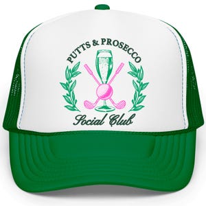 Putts and Pros Social Club Trucker Hat for Women | Golf Adjustable Hat for Women | Trendy Summer Hat | Gift For Wife, Girlfriend