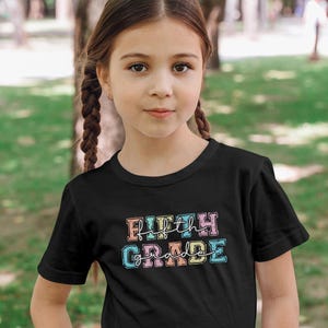 Fifth Grade Shirt for Children | Back to School T-Shirt for Kids | First Day of School Outfit | 5th Grade Tee for Girls