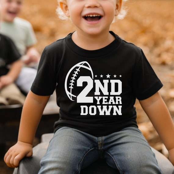 2nd Year Down Second Birthday Shirt for Boys Football Sports Themed Second Birthday Outfit Second Birthday Shirt for Baby Toddler Boys Etsy Canada