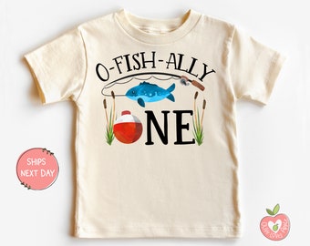 Ofishally One Shirt - Fishing Birthday Shirt - Personalized Shirt - First Birthday Shirt - Gone Fishing - Fishing Party Shirt - Fish Shirt