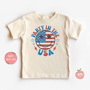 Party in The USA 4th of July Shirts for Stars and Stripes Shirt for Baby and Toddler Youth Adult Boys and Girls American Flag Shirt