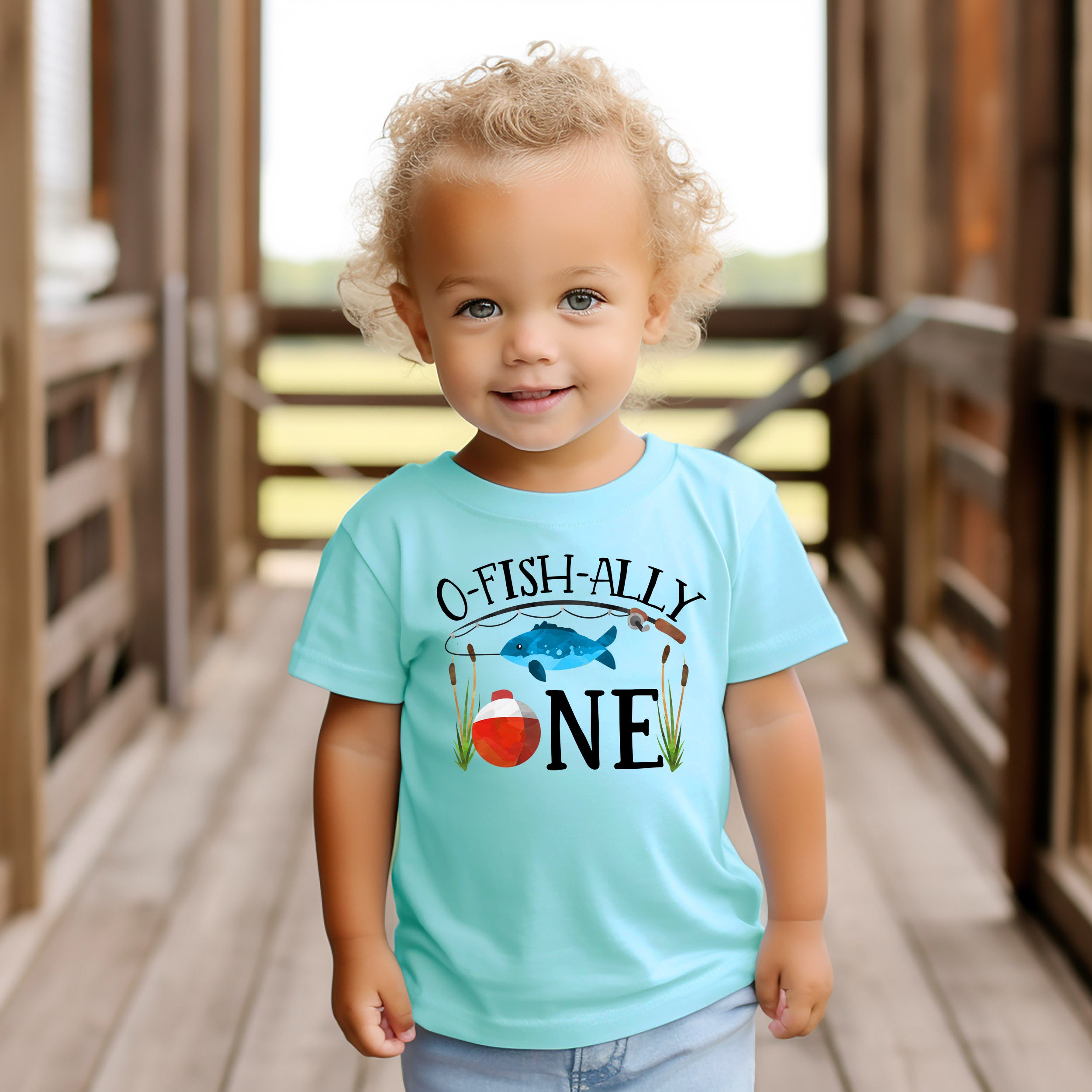 O-fish-ally-one Boys 1st Birthday Fishing Themed Shirt for First