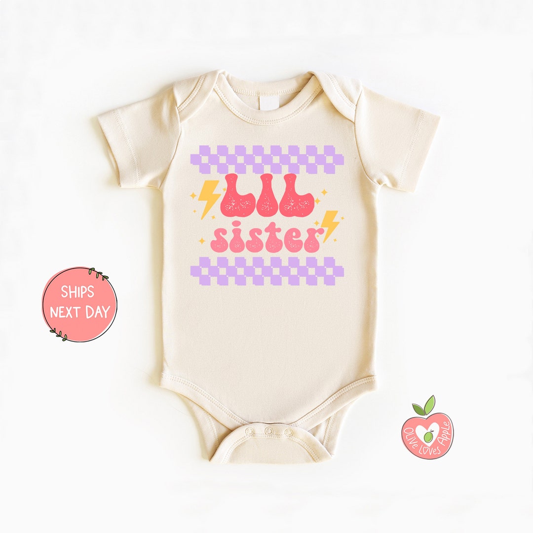 Big Brother Bodysuit - Sibling Natural Baby Boy Onesie® - Retro Brother...