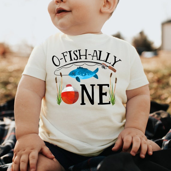 O-Fish-Ally-One Boys 1st Birthday Fishing Themed Shirt for First Birthday Boy Outfit, First Birthday Baby Boy Fishing T-Shirt