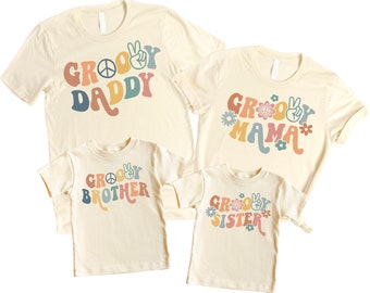 Groovy Family Retro Mom Dad Brother Sister Aunt Grandma Cousin Matching Family Outfits Family Reunion Shirts Groovy Cousin Shirts