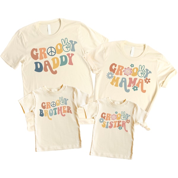 Groovy Family Retro Mom Dad Brother Sister Aunt Grandma Cousin Matching Family Outfits Family Reunion Shirts Groovy Cousin Shirts