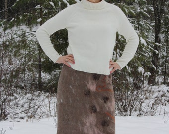 Felted skirt,wool skirt. felted clothes