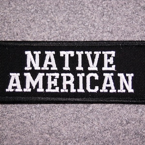 NATIVE AMERICAN Emdroidered Biker Vest Patch, New for jacket, hat, vest