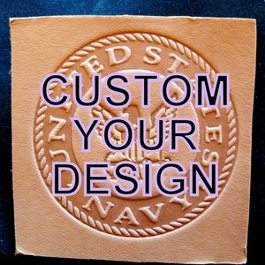 1.5&quot; x 1.5&quot; Custom Embossing Stamp Your Design , Leather Tooling, Clicker Stamp, Delrin / Acetal, NEW