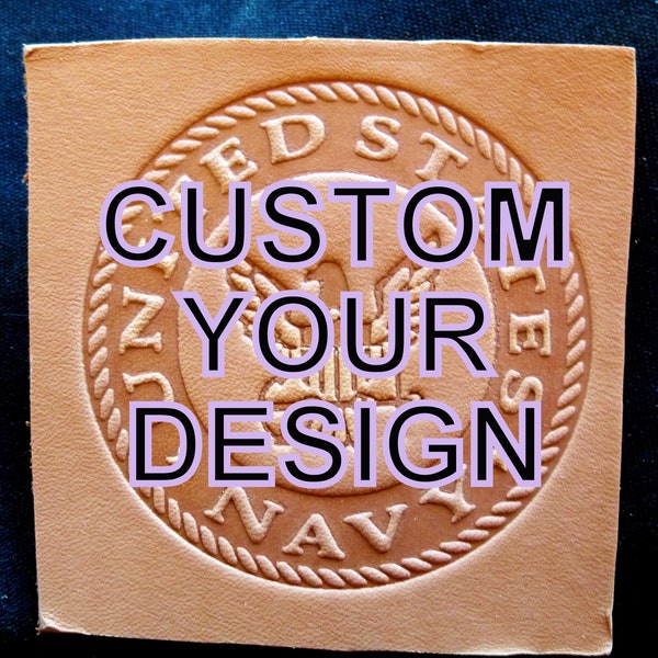 2" x 2" Custom Embossing Stamp Your Design , Leather Tooling, Clicker Stamp, Delrin / Acetal, NEW