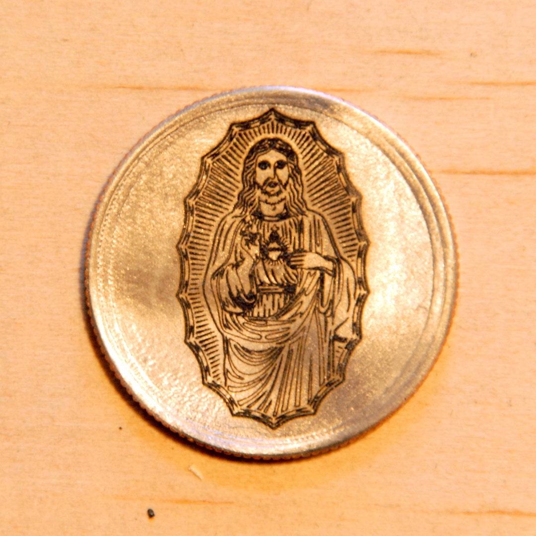 Engraved Hobo Nickel Coin (US Quarter) Jesus, Lucky Charm Token ...