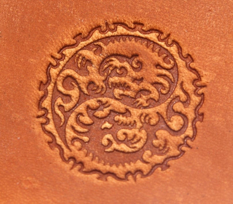 Embossing Stamp DRAGON YIN YANG 018 Leather Tooling Etsy