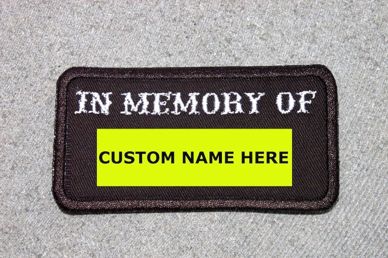 Customized IN MEMORY OF Patch Biker Vest Motorcycle Patch Etsy
