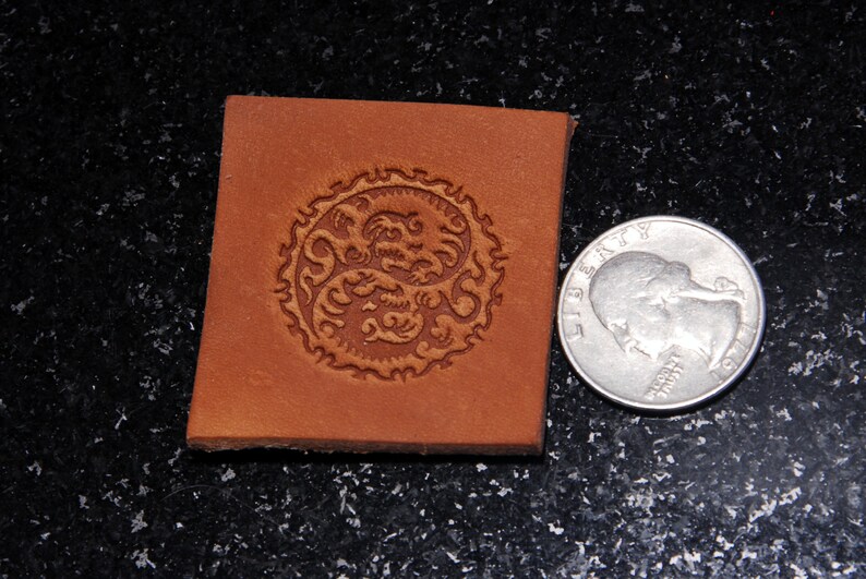Embossing Stamp DRAGON YIN YANG 018 Leather Tooling Etsy