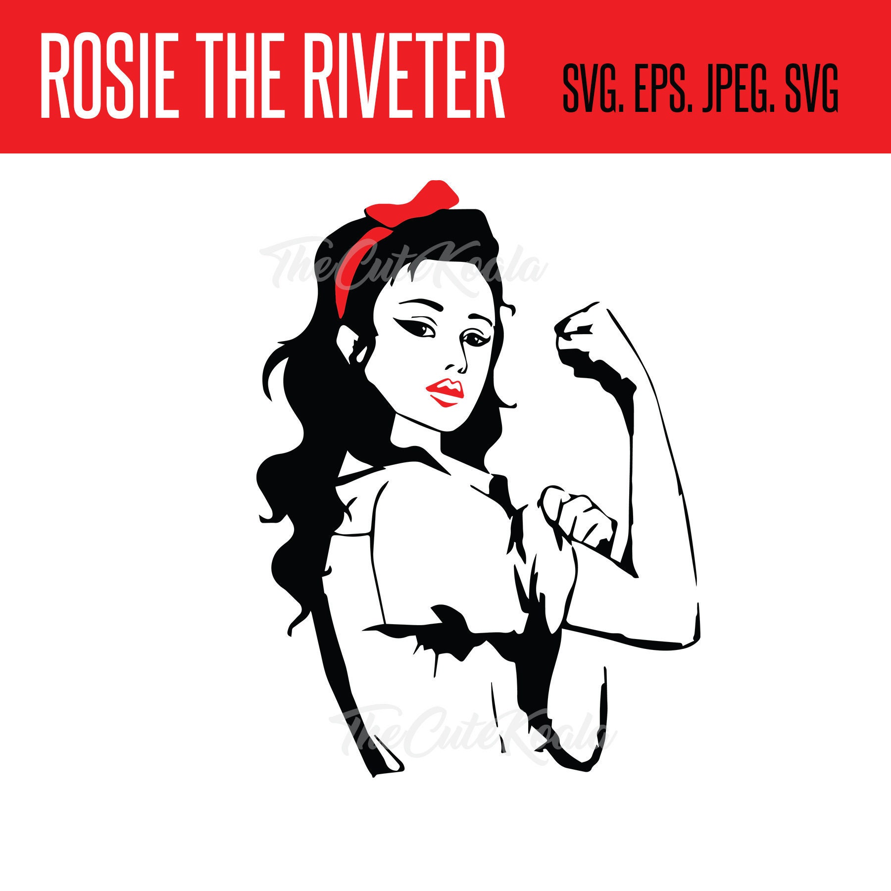 Rosie The Riveter Svg File Etsy