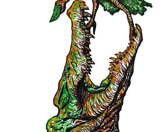 Crocotree, crocodile, digital art, digital download