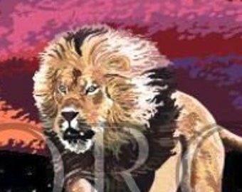 The Great Pride (digital art) (digital print), Lion art