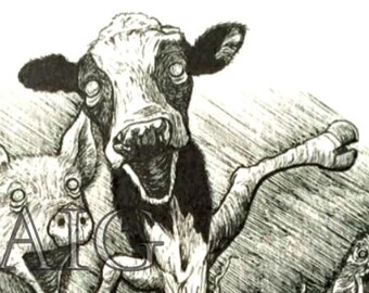 Kindred Spirits Art, digital download, vegan, animal rights