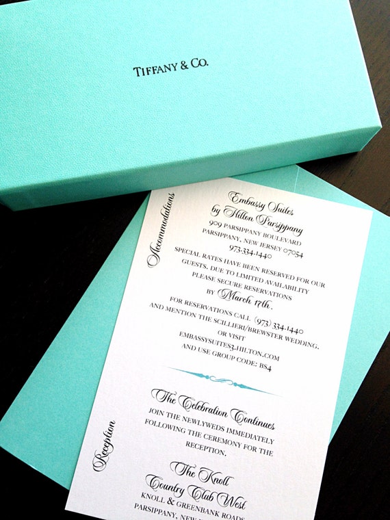 Blue Wedding Invitation Pocket Fold Wedding Invitation Any Etsy