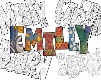 Personalized Name Coloring Pages: Custom Kids Activity (Printable PDF)