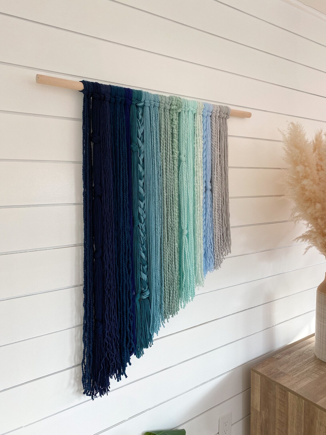Ocean Ombré 36 Navy/teal/aqua Wall Hanging Etsy