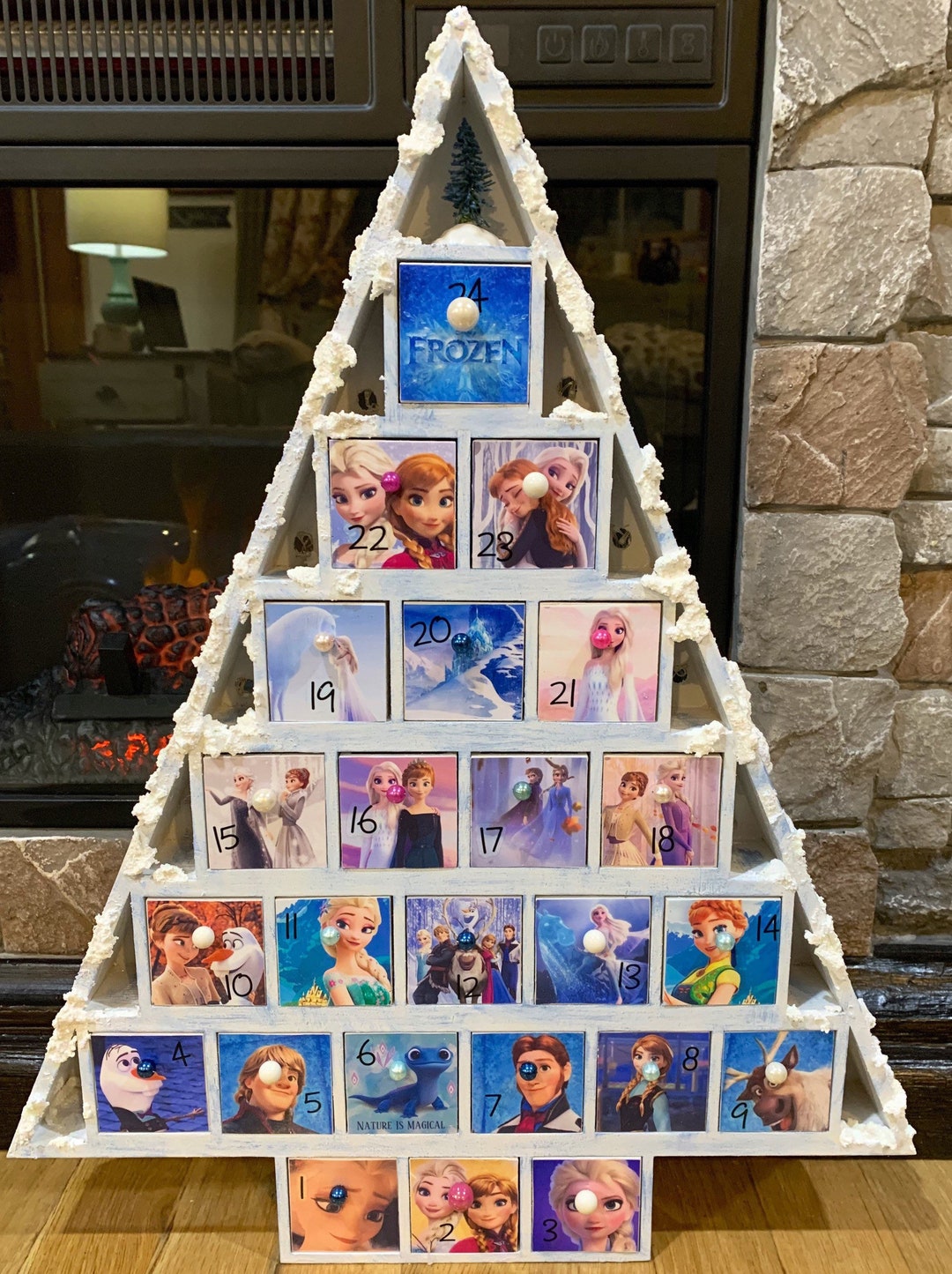 Disney Frozen Advent Calendar/frozen Advent Calendar/wooden Etsy Disney Frozen Advent Calendar/frozen Advent Calendar/wooden Etsy