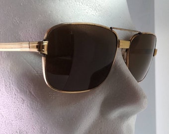 12k Gold Plated Vintage Sunglasses, Sizes 59 - 16, Mens Vintage Eyewear, 1950s Vintage Sunglasses