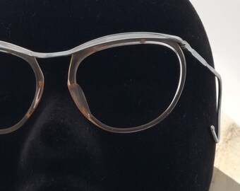 RUBIS Glasses Size 40 14, Comme Amor Glasses, Metal Glasses With Acetate Frame And Hook Temples, Watchmaker Glasses