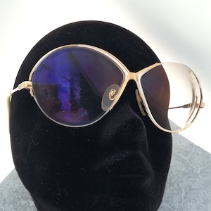 CAZAL Mod 228 Gold Eyeglasses, Size 60 11, Half Frame Eyeglasses, Designer Eyeglasses, Gold and White Color, Germany Frame