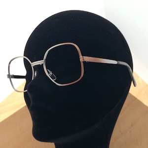 FLEXYL Rectangular Glasses, Size 48 20, Copper Gradient to Metal Glasses, Glasses with Adjustable Bridge, Made in France