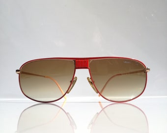 LACOSTE 181 L216 Aviator Glasses, Gold and Red Glasses, Size 59 20, Made by LAMY Jura from the 1990s