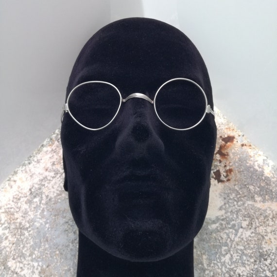 Ronde et Forme Libre Lunettes Antiques Taille 40 19 Lunettes en Metal Ancienne de 1900 lunettes Anciennes Lentilles a Profil Different Etsy France