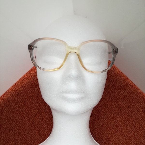 MENRAD 254 Lunettes pour Femme, Taille 56 18, Lunettes Mod 1960 1970, Lunettes Couleur Champagne avec Branches en Métal à Motif