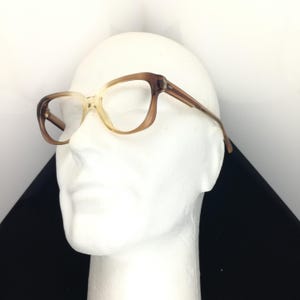 Vintage Eyeglasses for Women, Size 47-20. Half Amber and Caramel Glasses, Eyeglasses in France