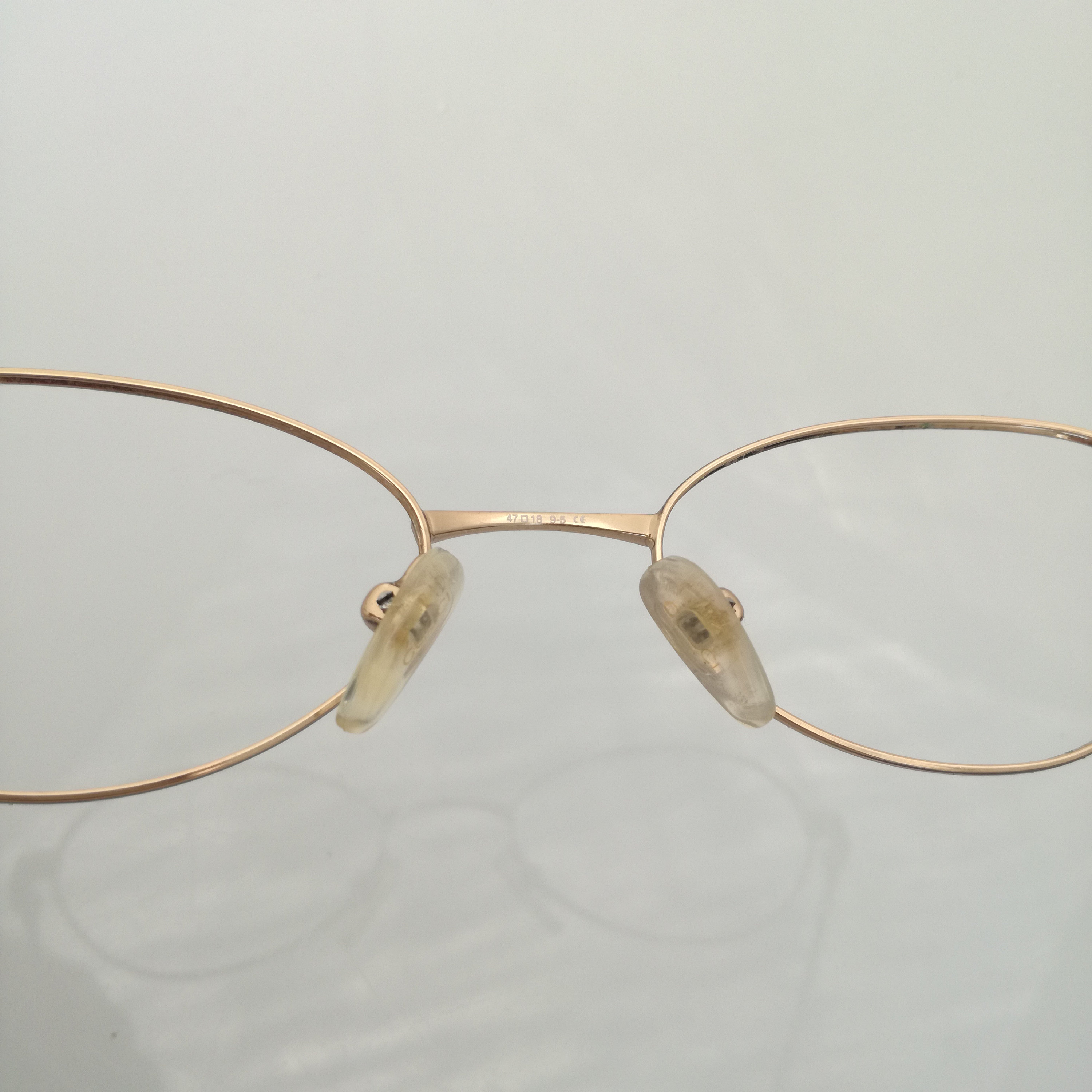 GUCCI GG2644 OVAL Sunglasses, Size 48 18, Gold Eyeglasses for