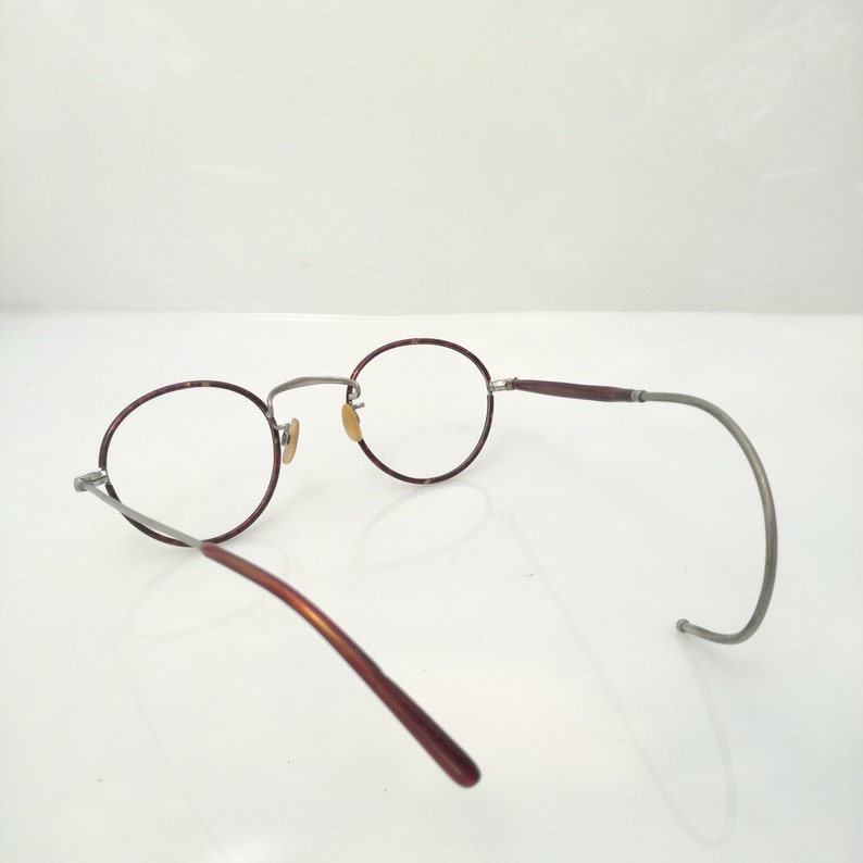 Antique PANTO Eyeglasses Size 42 17 Old Oval Glasses From - Etsy