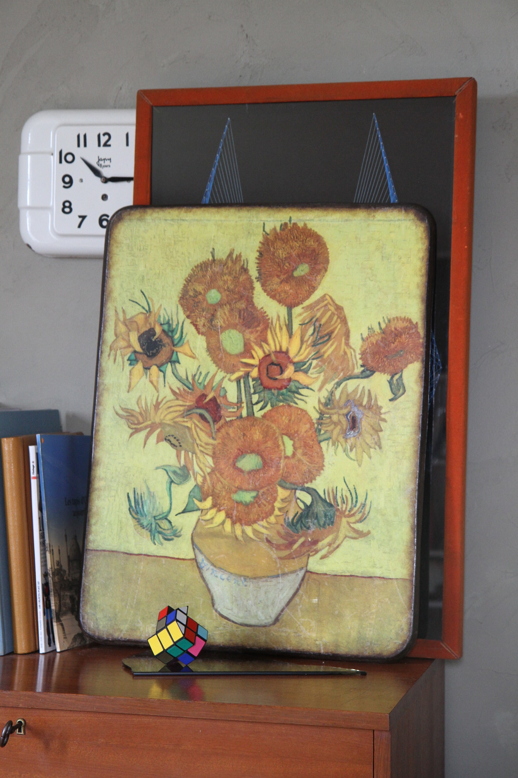 Tableau Les Tournesols de Van Gogh, Tableau Impressioniste Vintage, Reproduction Des Années 70, Pein