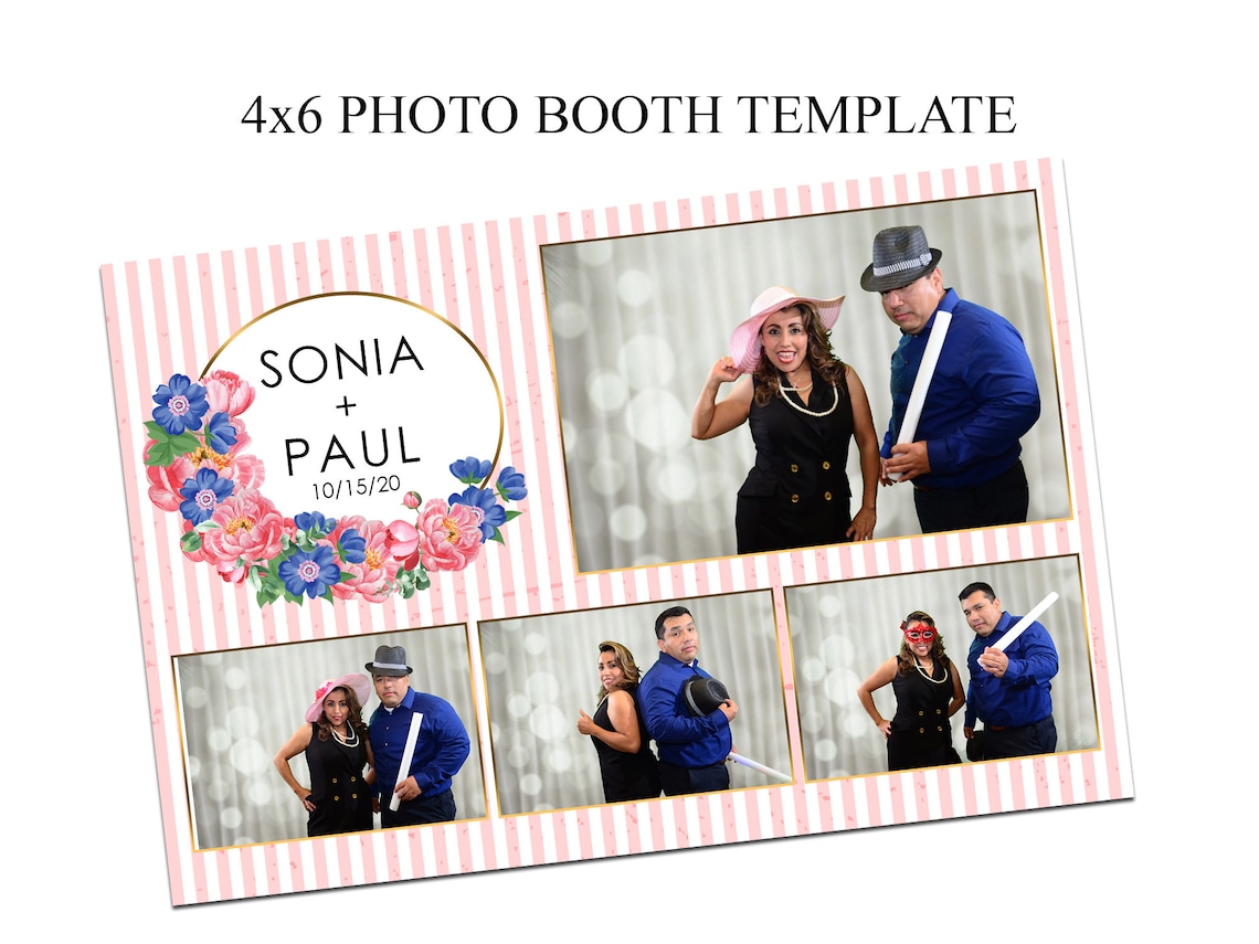 Photo Booth Template, 4x6 Photo Booth Template, Wedding Photo Booth