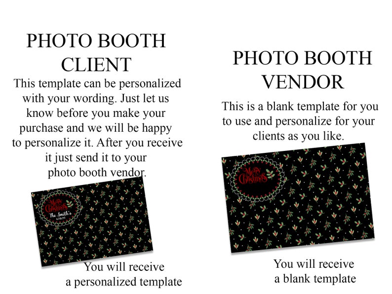 Photo Booth Template 4x6 Photo Booth Template Holiday Photo - Etsy