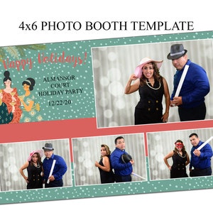 Photo booth template, 4x6 photo booth template, Holiday photo booth template, Christmas photo booth template, DSLR photo booth template