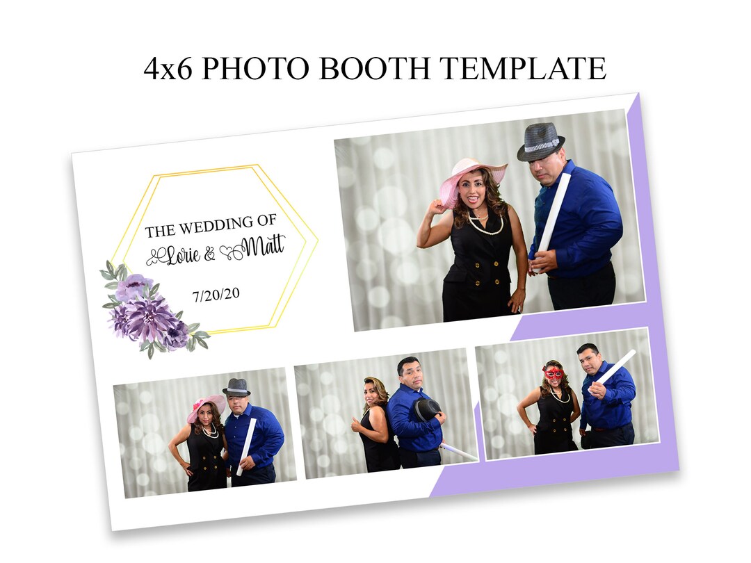 Photo Booth Template 4x6, Wedding Photo Booth Template, XV Photo Booth