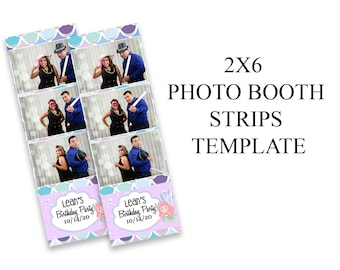 Photobooth Template, Streifen Photobooth Template, Geburtstag Photobooth Template, Mermaid Photobooth Template, Party, XV